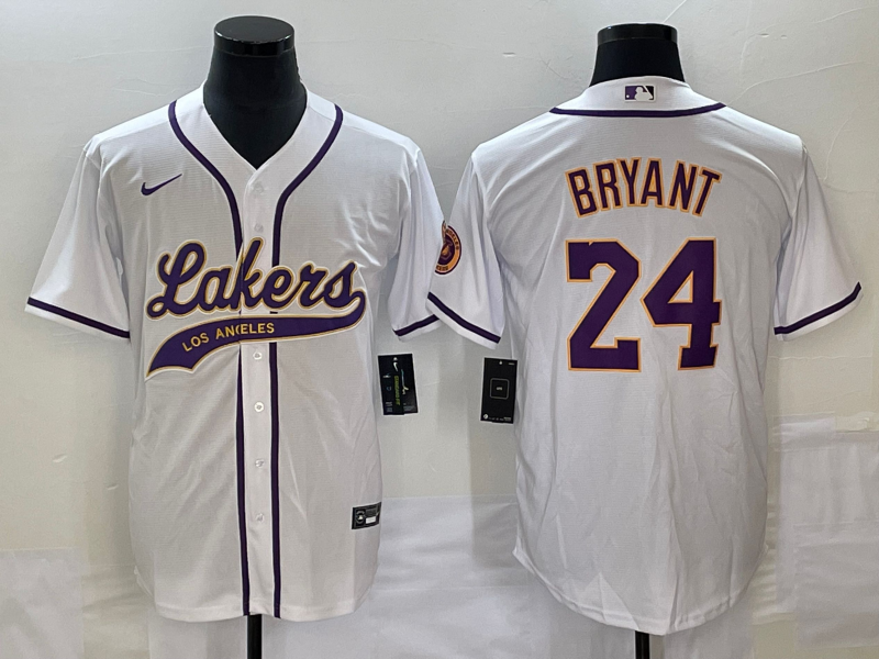 Men Los Angeles Lakers #24 Bryant white 2023 NBA Jersey style 10->los angeles lakers->NBA Jersey